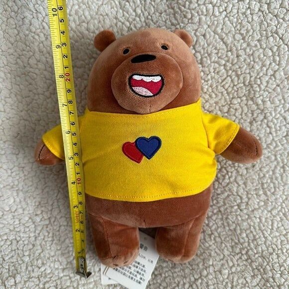 NWT Miniso Life We Bare Bears Grizzly Plush 9.5” Stuffed Toy Cartoon Network - Picture 7 of 7